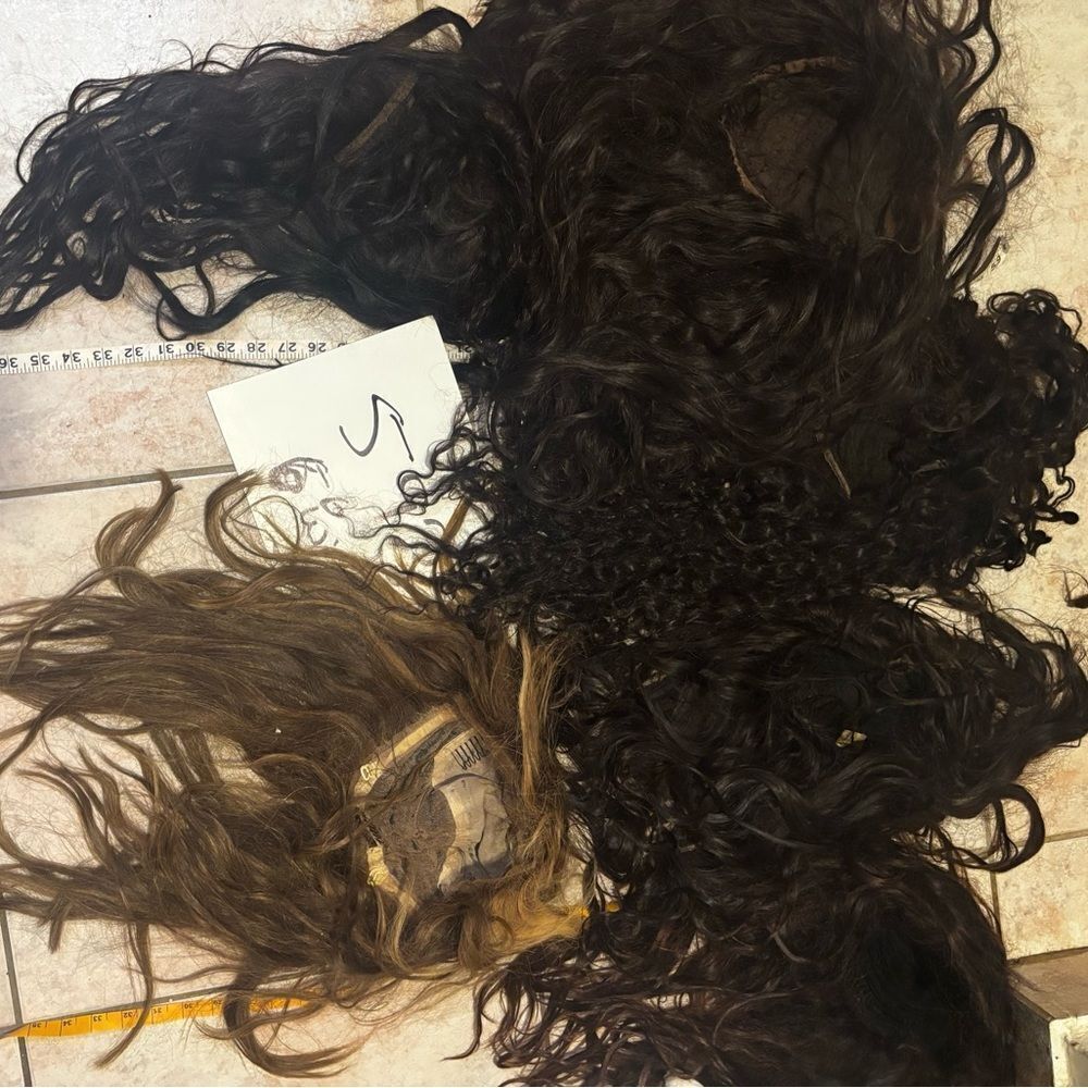 6 bundle wig color curly and straight hair extensions